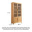 Bibliothèque en verre trempé d'inspiration zen