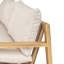 Canapé d'extérieur en bois d'acacia avec sangles et coussins tissés Lush