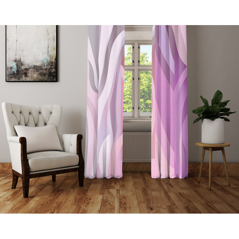 Paire de rideaux semi-transparents en polyester Dayvion, L 20 po x L 52 po