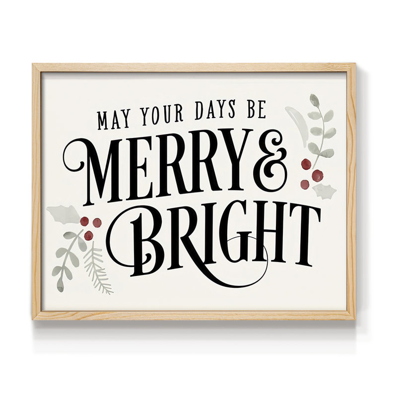 «Merry Sentiment II», reproduction encadrée, H 8 po x l 10 po, Naturel