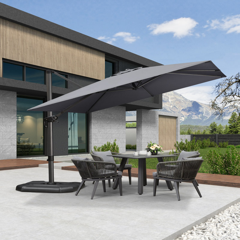 Cantilever Parasol, Light Grey, 274.3cm H x 274.3cm W x 274.3cm D