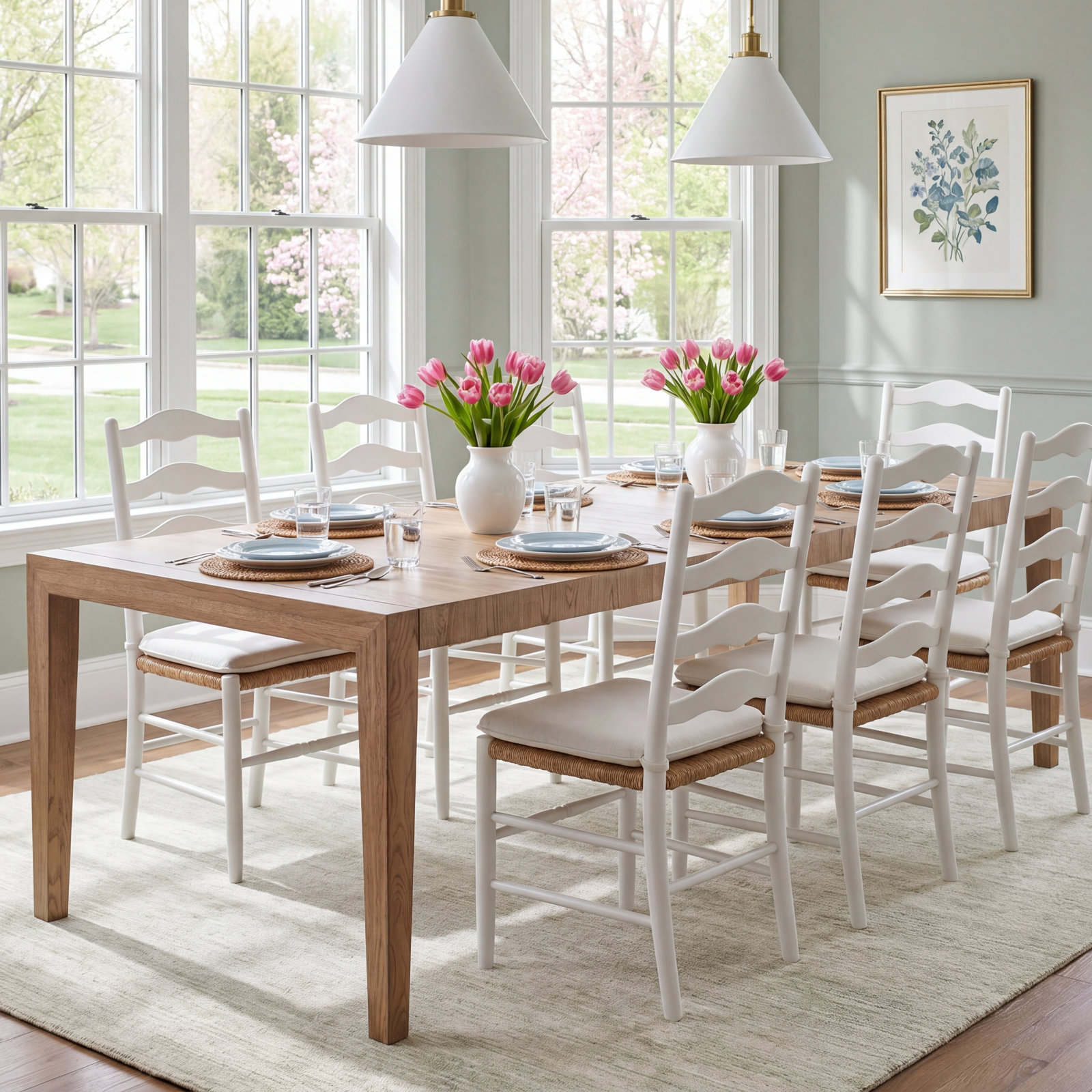 Caterina 40" Oak Dining Table, Skylark
