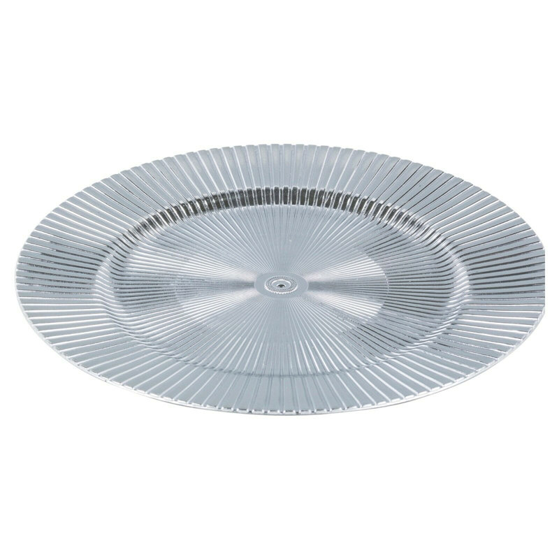 Gillian Solid Colour Charger, Silver