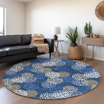 Maliana Washable Abstract Indoor / Outdoor Rug