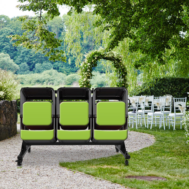 Chariot de chaise pliable 800 avec roues 800 lb, chariot de rangement robuste pour 42 chaises, support réglable avec housse imperméable et sangles élastiques