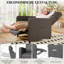 Upholstered Recliner with Adjustable Legrest and Backrest