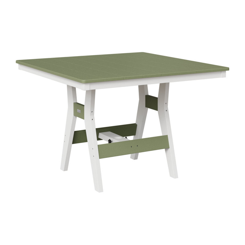 Table de bar berlinoise Berlin Harbor, Sauge/blanc, H 38,87 po x l 44 po x P 44 po