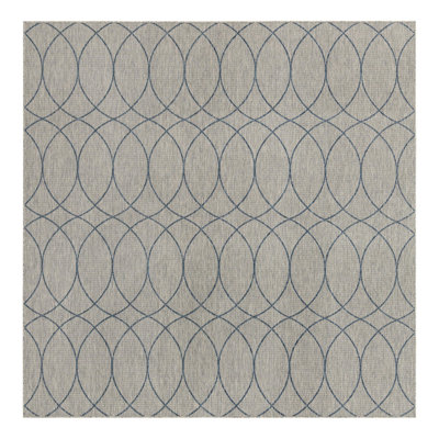 Gray Blue_Unique Loom Gitter Outdoor Trellis Rug