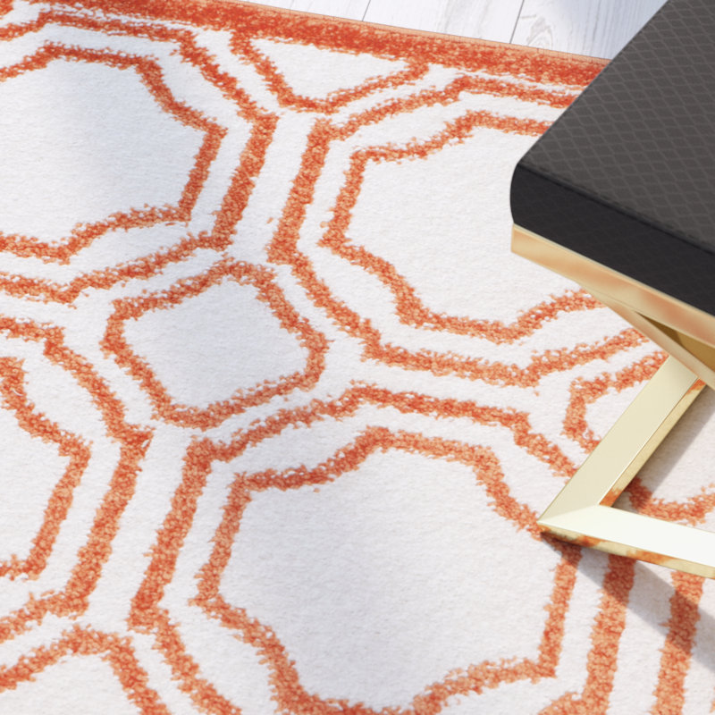 McMillian Geometric Hand Woven Indoor / Outdoor Area Rug, Rectangle 152 x 244 cm