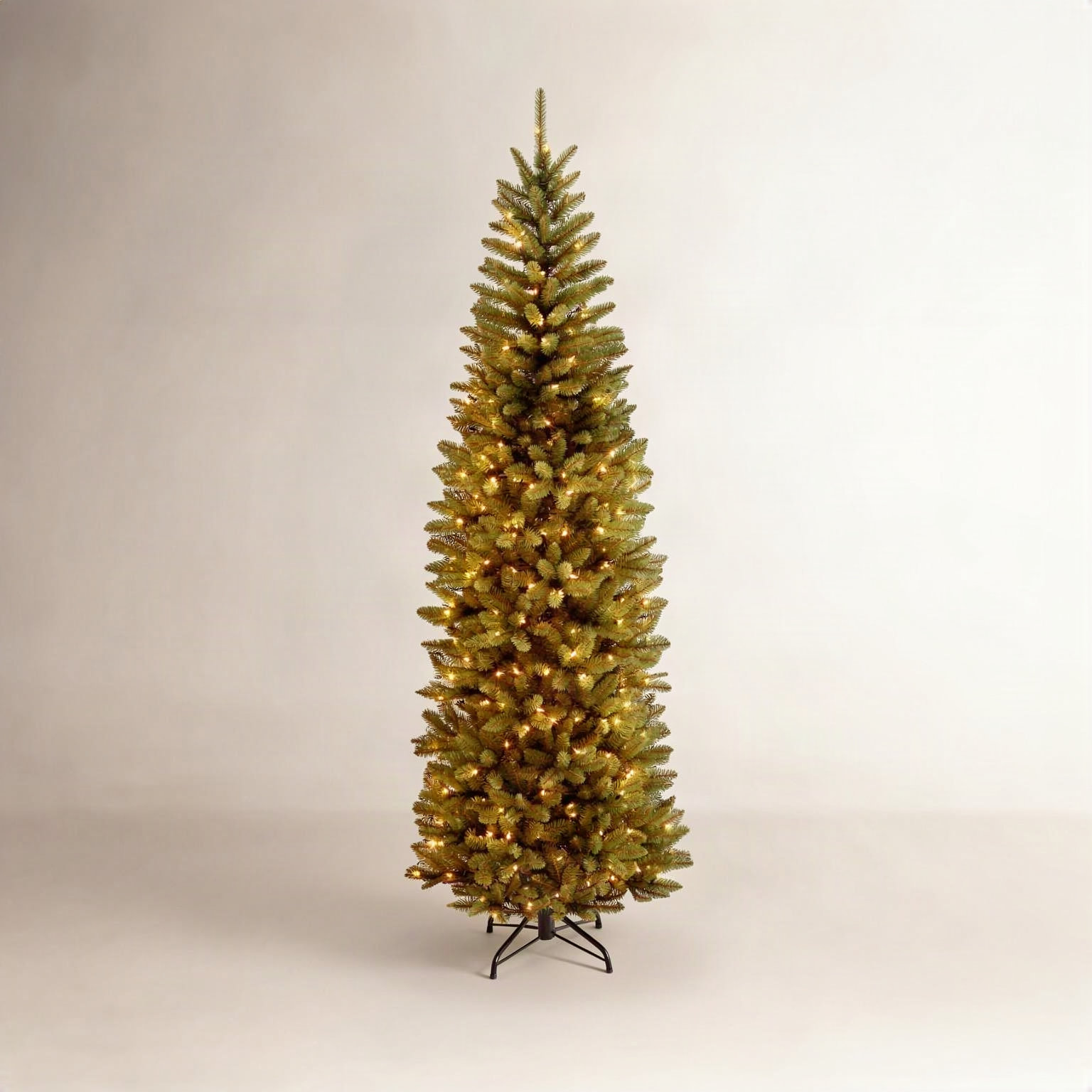 Pre-Lit Fir Christmas Tree, 7', Slender