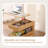 Modern Minimalist Solid Wood Natural Color Height - Adjustable Rotating Mobile Side Table