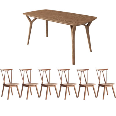 Ensemble de salle à manger rectangulaire L 62,2 po x l 31,49 po