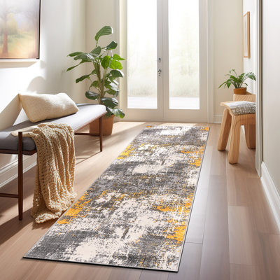 Owensby Performance Gray/Yellow/Ivory Rug