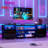 High Glossy Led Tv Stand For 90 Inch Tv,  With Adjustable Storage Shelf,Rgb Led Lighting-839809684