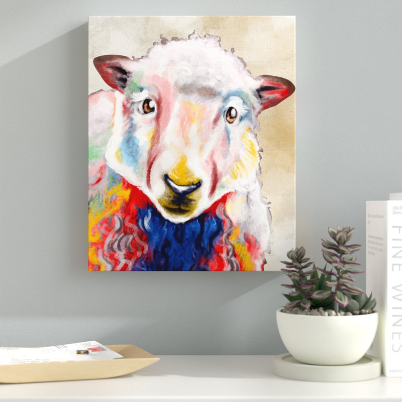 " Colour Splash Sheep " Painting Print, 24" H x 20" W