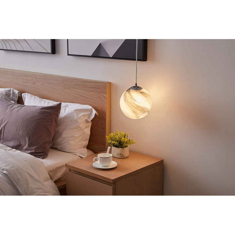 Grisham 1 - Light Sphere Pendant, Blue/Grey