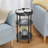 Round Accent Table - 3-Tier Charging Side Table with Power Outlets for Small Spaces-176477633