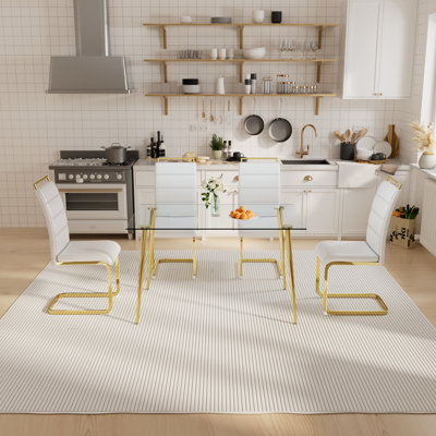 Ensemble de salle à manger rectangulaire pour restaurant L 51,2 po x l 31,5 po Leelou