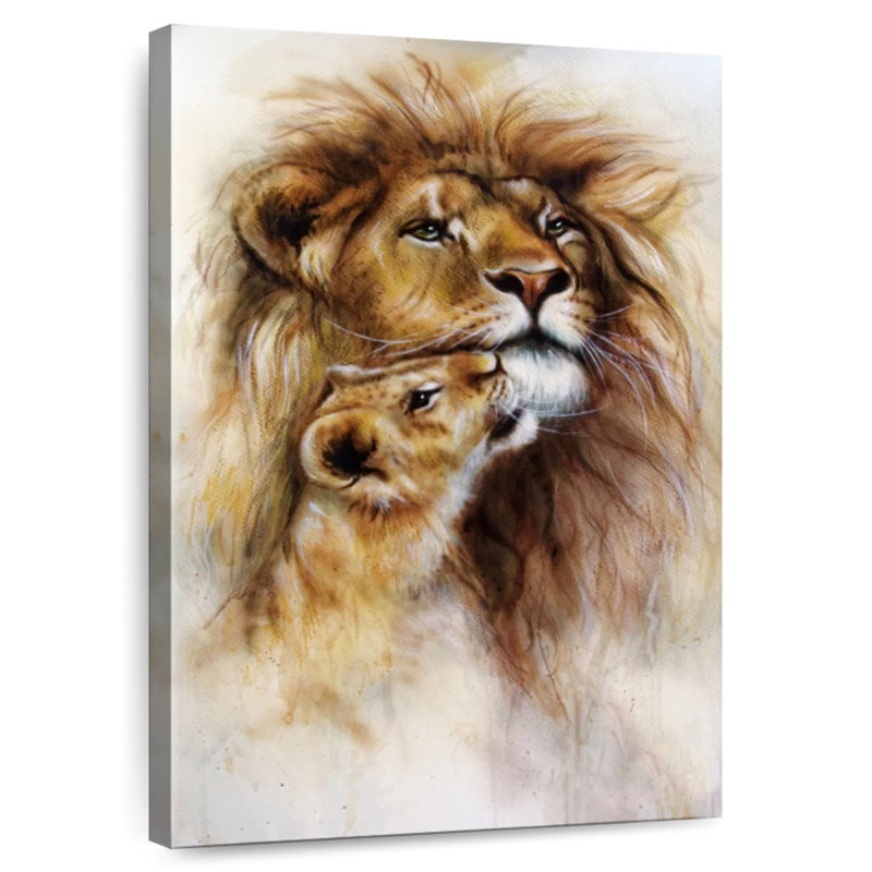 Brampt Lion And Lioness Romance, 51" H x 34" W