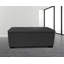 Repose-pieds rectangulaire avec rangement en similicuir de 46 po Haslett-25223591