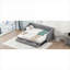 Lit de jour rembourré convertible pour chambre à coucher et mobilier d'invité multi-usage gris froid se déploie de simple TG à très grand avec tiroirs de rangement