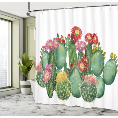 Bless international Floral Shower Curtain with Hooks Included | Wayfair