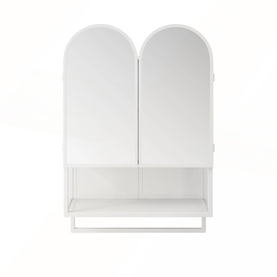 Tall Bathroom Storage Cabinet with Adjustable Shelves and Two Doors, Durable MDF Board, Gray Painted Finish