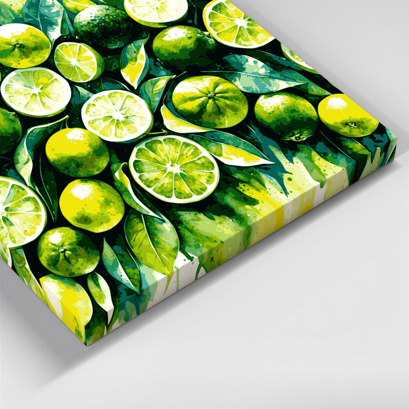 «Fruit Lime Key Green», art mural sur toile, H 20 po x l 24 po