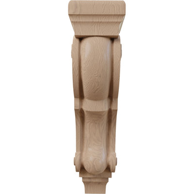 8"W x 9"D x 30"H Large Jumbo Traditional Wood Corbel, Mahogany