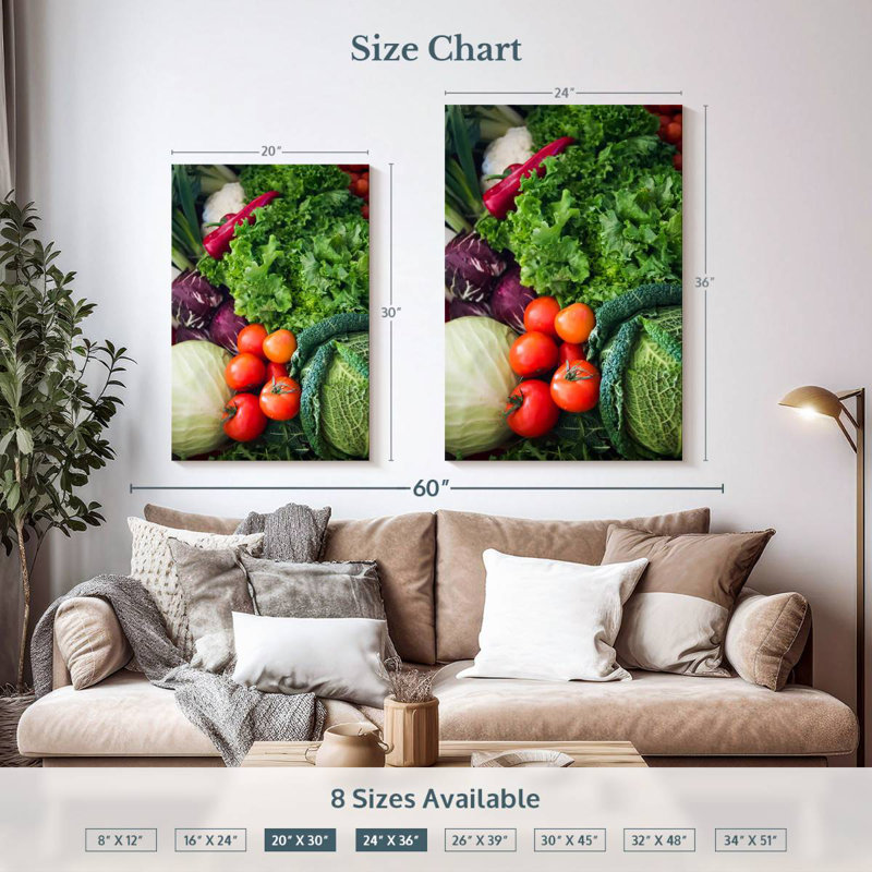 Yarlin Fresh Vegetable Harvest, 36" H x 24" W