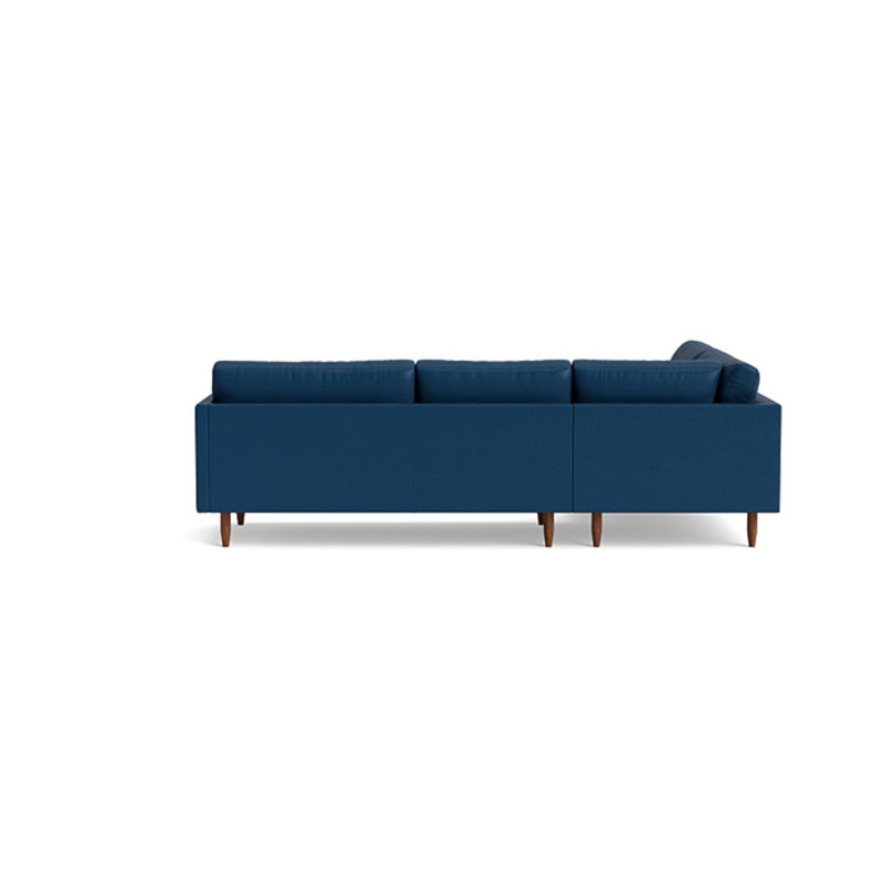 Skinny Fat Sectional, Left Hand Facing, Leather - Deep Blue