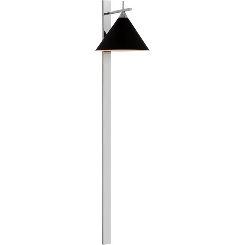 Kelly Wearstler Cleo 56.25" Statement Sconce, Polished Nickel, Matte Black