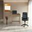 Bureau d'ordinateur avec 2 tablettes latérales et surface de travail spacieuse