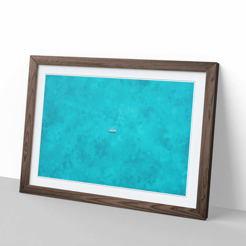 Coasting Boat - Picture Frame Graphic Art, Walnut Framed, 48cm H x 65cm W x 2cm D