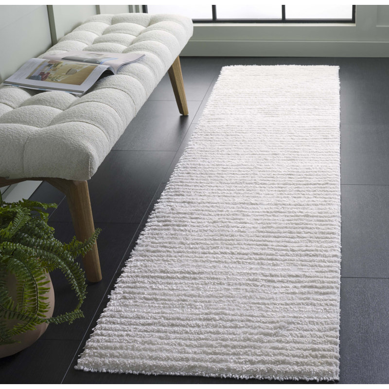 Immanuel Penelope Shag Performance Solid Color Rug, Runner 2' x 8'