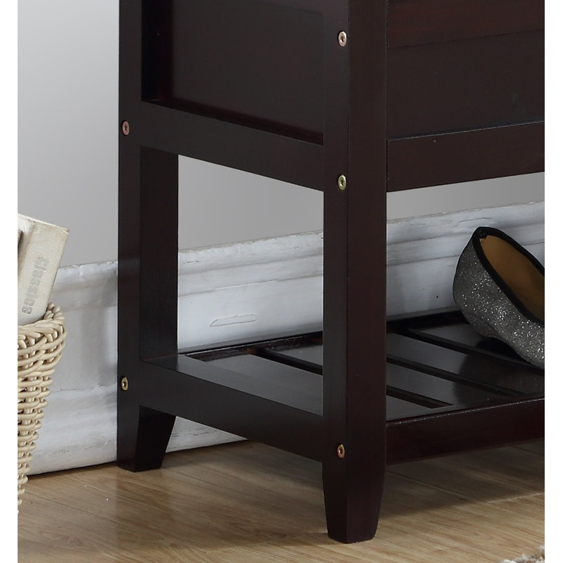 Ingleside Upholstered Storage Bench, Espresso