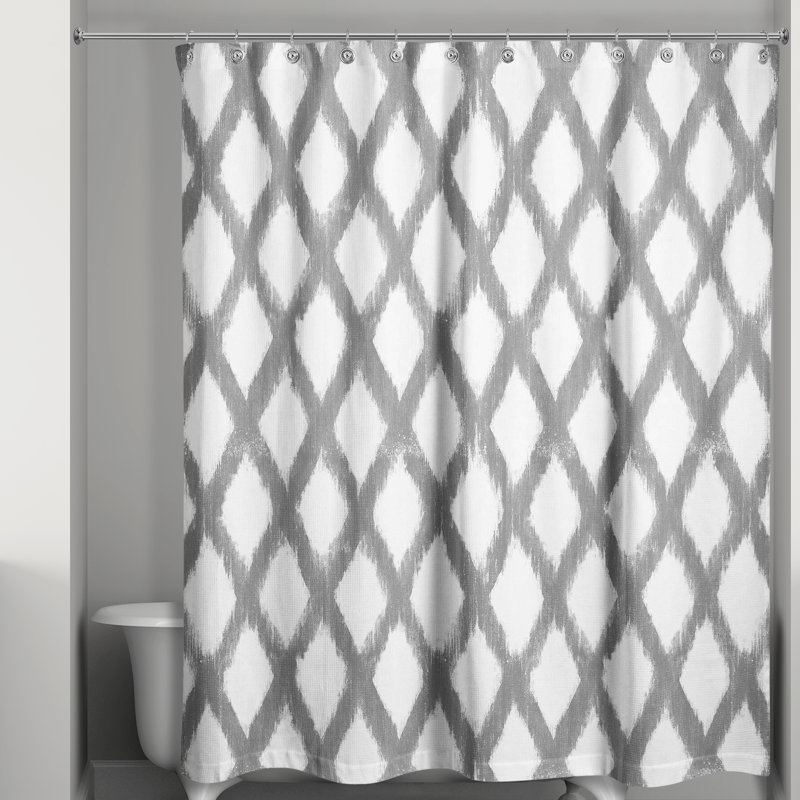 Rideau de douche simple Laskowski, Gris