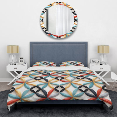 Ensemble de housse de couette en microfibre bleu et jaune