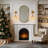 Armed Sconces with Amber Glass Shade