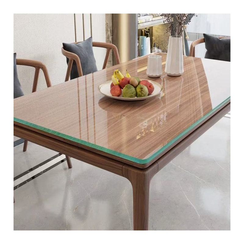 Remplacement rectangulaire du plateau de table en verre trempé - 47,2 po x 23,6 po transparent 3/8 po d'épaisseur feuille de verre robuste pour tables basses ou de salle à manger