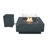 Square Concrete Smokeless Fire Pit Table-86332016