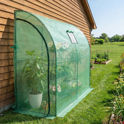 Serre de plain-pied, serre de 78 po x 39,4 po x 78,7 po pour l'extérieur avec fenêtre, housse en PE, tablette à 3 niveaux, portes à fermeture à glissière enroulables, ensemble de serre dans la serre, serre chaude portative pour jardin