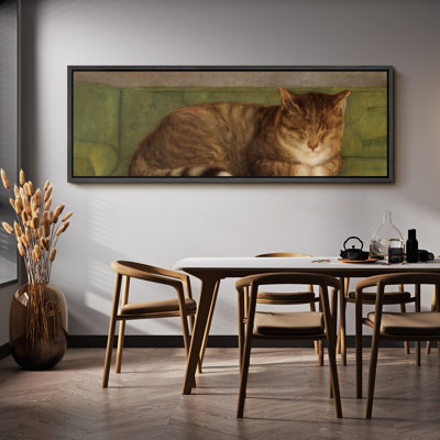Grande impression sur toile encadrée, reproduction de chat animal pour décoration intérieure moderne