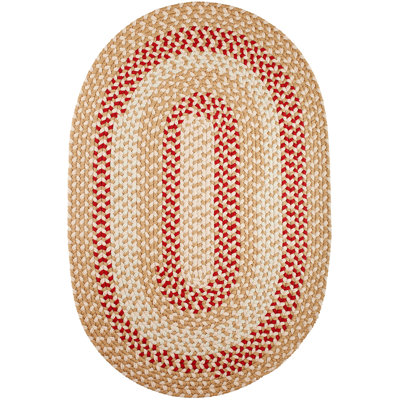 Tapis intérieur / extérieur rouge / brun tressé à la main Charlise