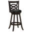 2 tabourets de bar pivotants Cappuccino - Ton, rembourrage noir, tendance et salle à manger de 2 finitions, siège pour