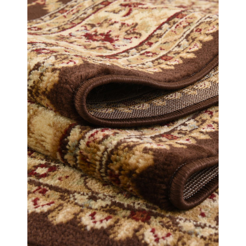 Tapis brun Rosaria, Ovale 4 pi 1 po x 6 pi 1 po, Brun