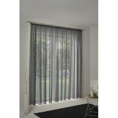 Peck Slot Top Semi Sheer Single Curtain