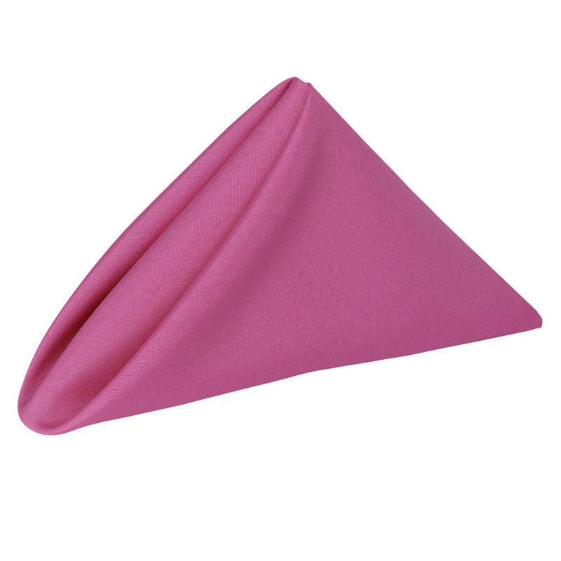 Polyester Square Napkin, Hot Pink, 20" x 20"