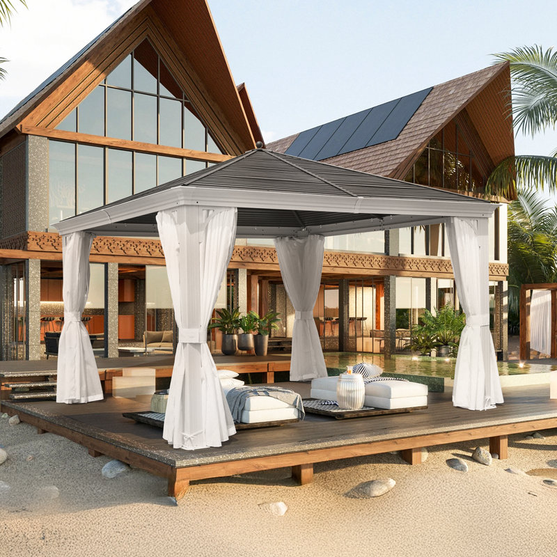 Erommy 10 Ft. W x 13 Ft. D Aluminum Patio Gazebo, PRO Premium Gazebo