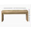 Banc rembourré moderne de style contemporain avec coins arrondis et finition chêne
